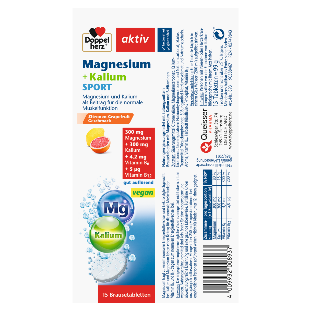 Magnesium + Kalium Brausetabletten