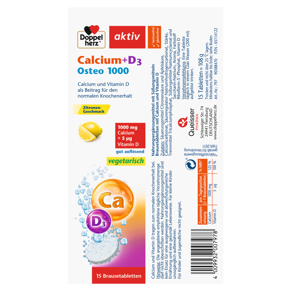 Calcium + D3 Osteo 1000 Brausetabletten