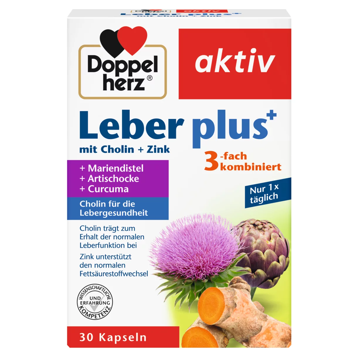 Doppelherz aktiv Leber plus Frontansicht