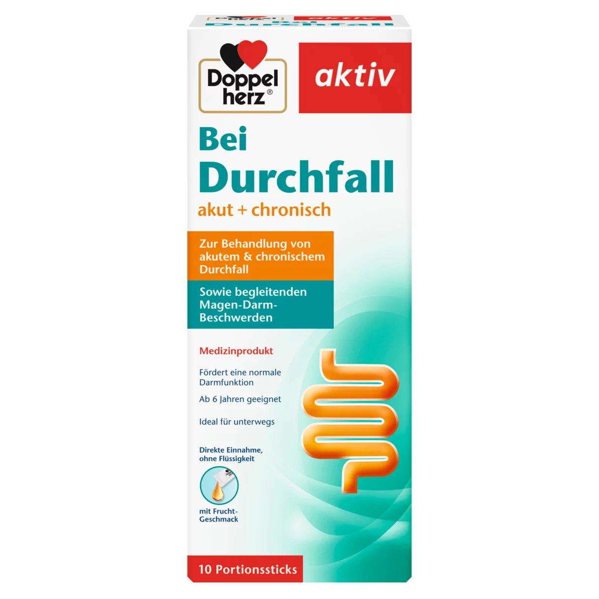 Doppelherz aktiv Bei Durchfall  Frontansicht