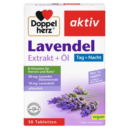 Doppelherz aktiv Lavendel Extrakt + Öl Frontansicht