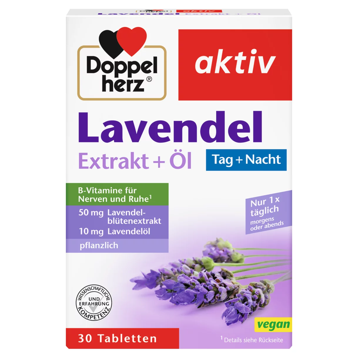 Doppelherz aktiv Lavendel Extrakt + Öl Frontansicht