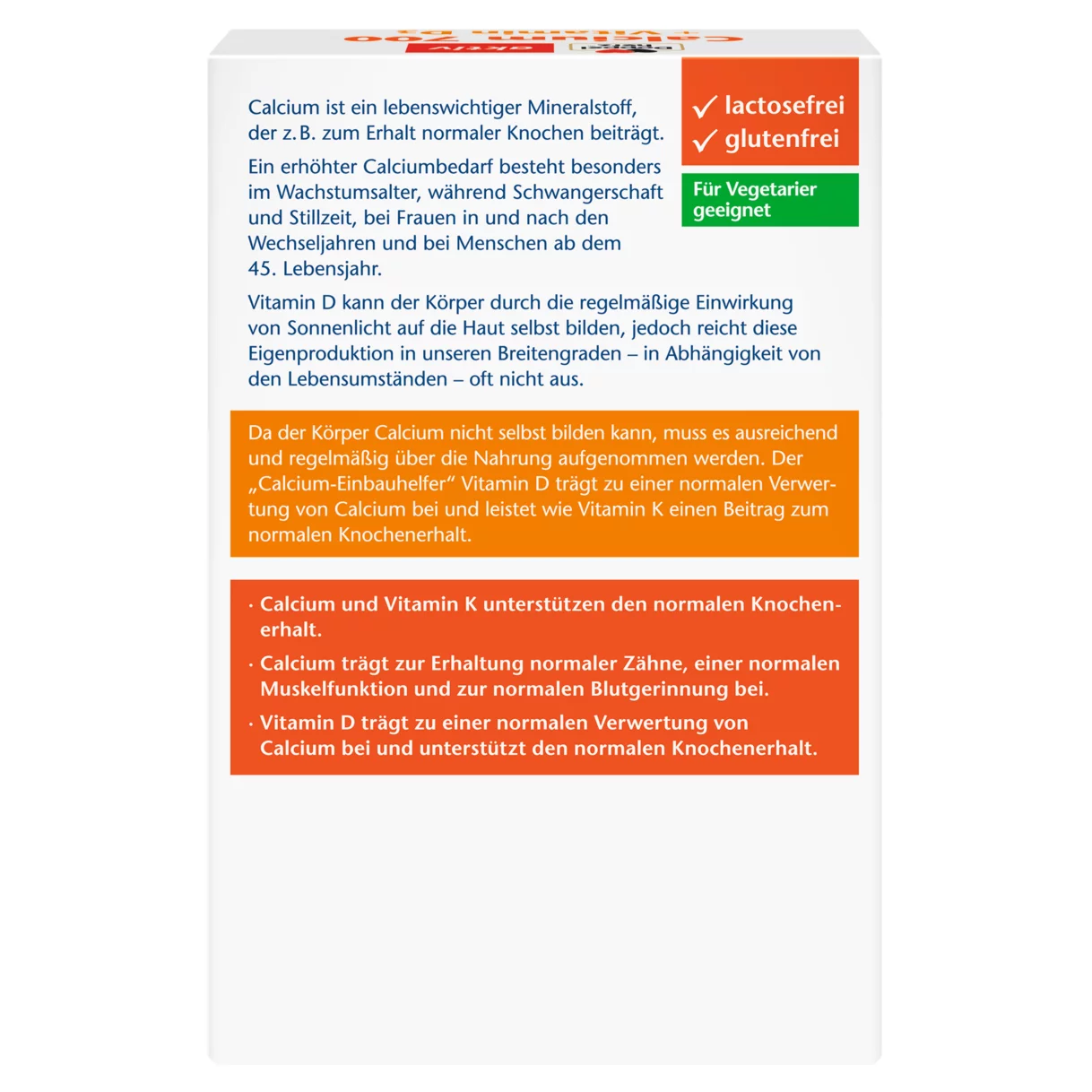 Doppelherz aktiv Calcium 700  Rückansicht