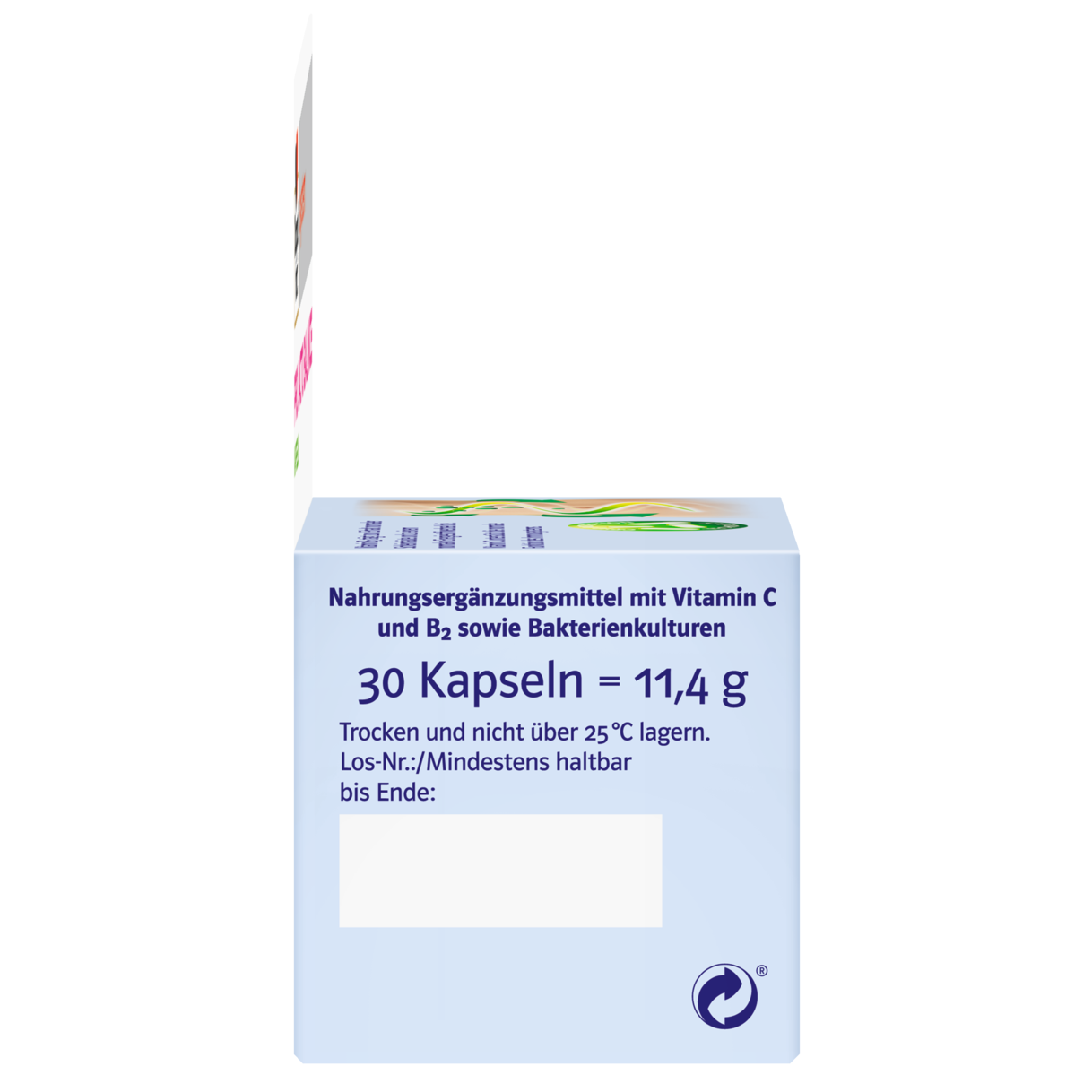 Abbildung der Produktverpackung Doppelherz system PRO LACTO BALANCE KAPSELN Seitenansicht links