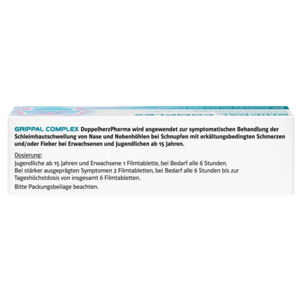 GRIPPAL COMPLEX DoppelherzPharma 200 mg/ 30 mg Filmtabletten
