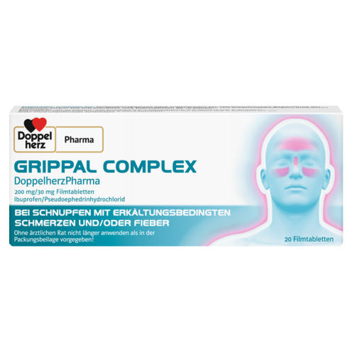 GRIPPAL COMPLEX DoppelherzPharma 200 mg/ 30 mg Filmtabletten