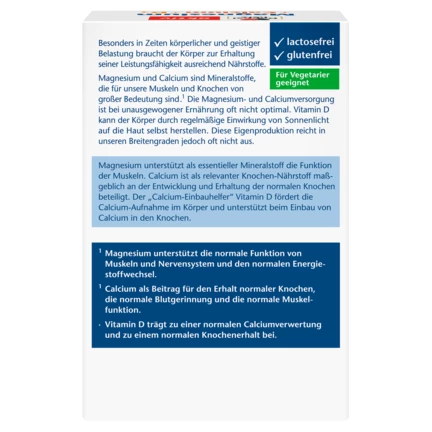 Doppelherz aktiv Magnesium + Calcium + D3 Rückansicht