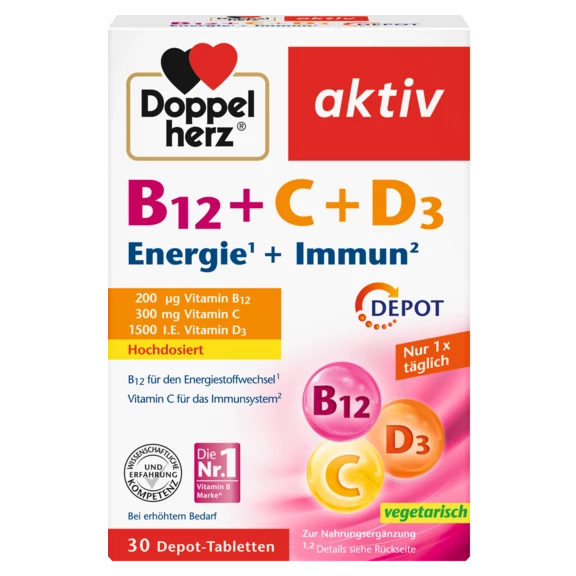 Doppelherz aktiv B12 + C + D3 DEPOT Frontansicht