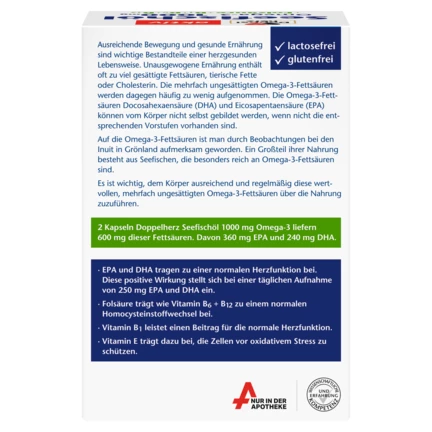 Doppelherz aktiv Seefischöl Omega-3 1000 mg Rückansicht