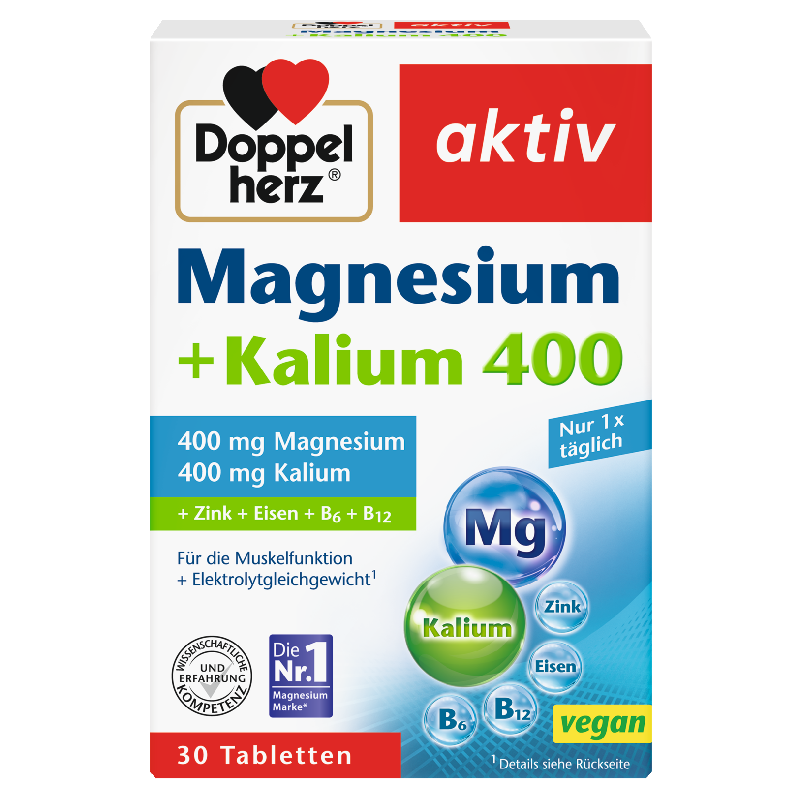 Für die normale Muskelfunktion und das no Doppelherz Magnesium Kalium 400 