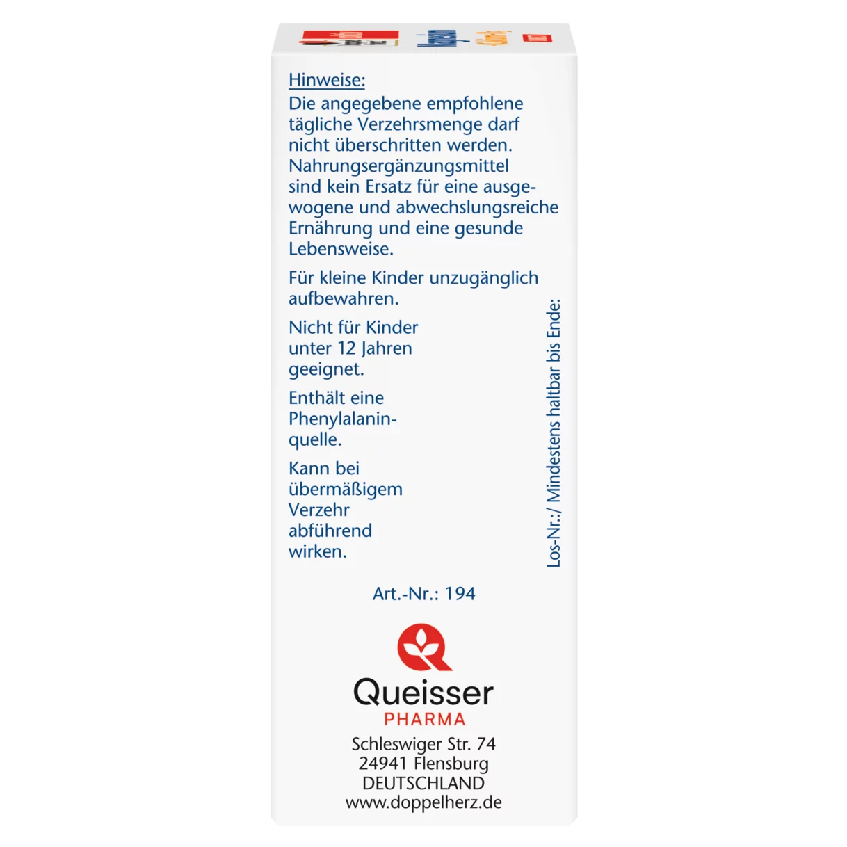 Doppelherz aktiv Magnesium + Calcium + D3 DIRECT Seitenansicht links