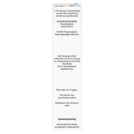 DoppelherzPharma Minoxidil DoppelherzPharma 50 mg/ml Lösung zur Anwendung auf der Haut (Kopfhaut)  Seitenansicht links