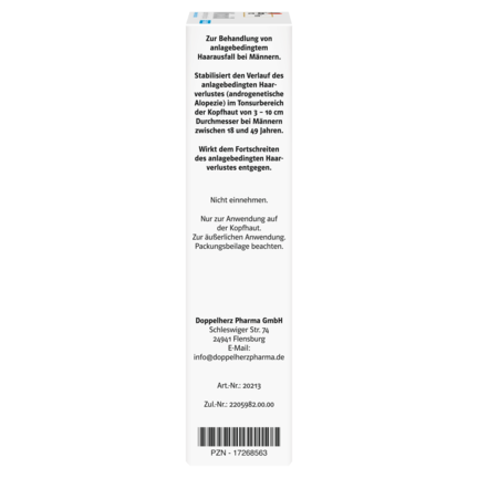 Minoxidil DoppelherzPharma 50 mg/ml Lösung zur Anwendung auf der Haut (Kopfhaut) 