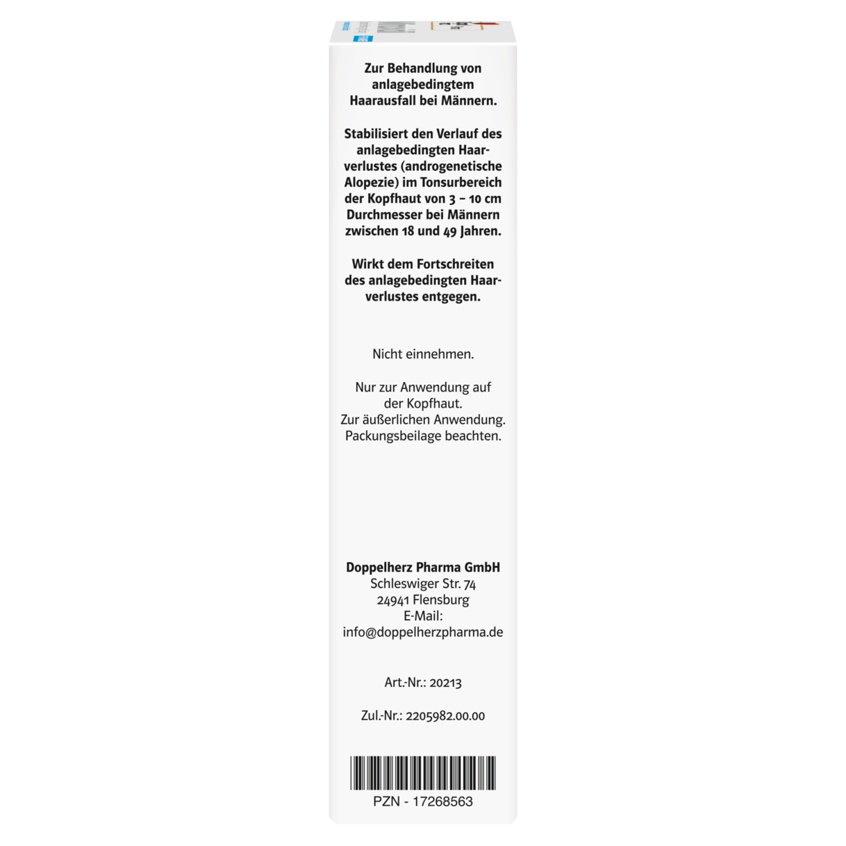 Minoxidil DoppelherzPharma 50 mg/ml Lösung zur Anwendung auf der Haut (Kopfhaut) 
