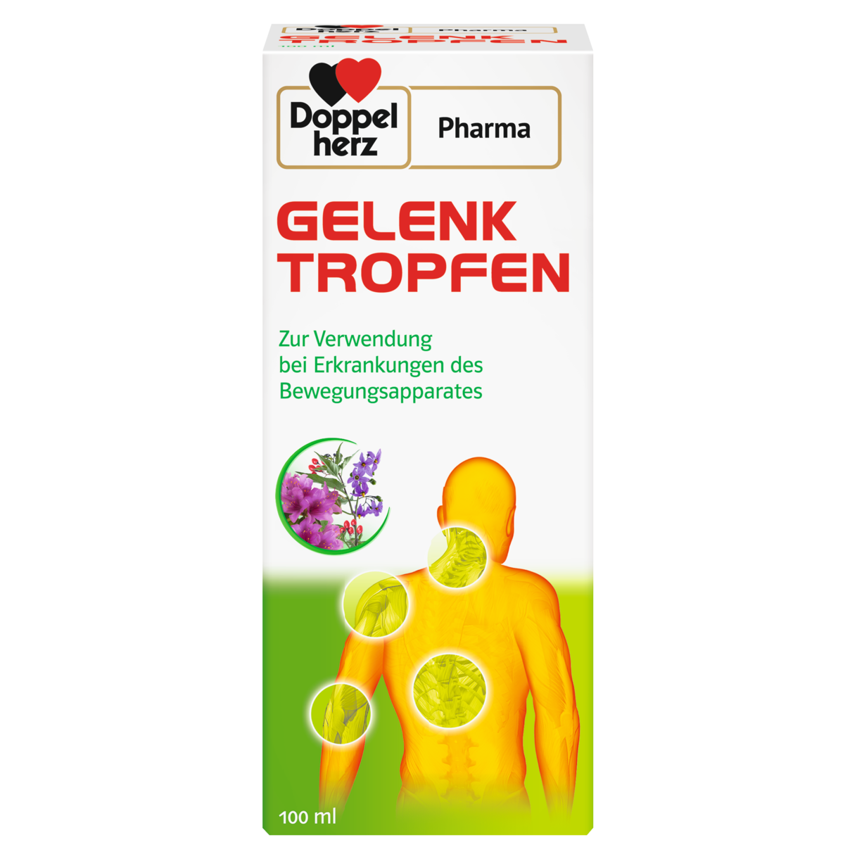 Abbildung der Produktverpackung DoppelherzPharma GELENK TROPFEN Frontansicht
