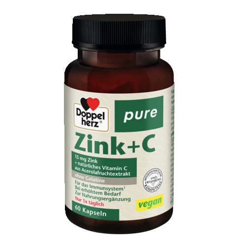 Doppelherz pure Zink + C Frontansicht