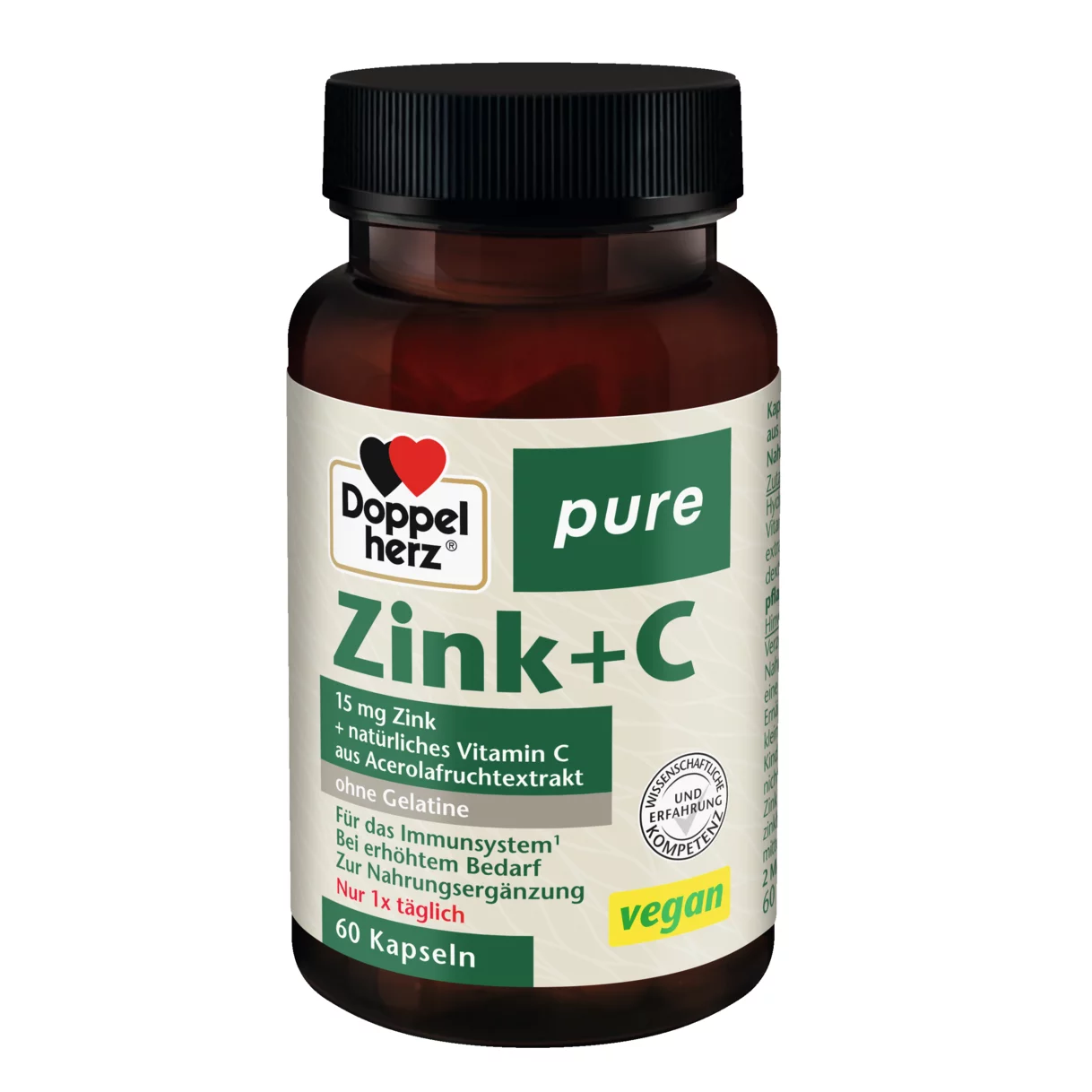 Doppelherz pure Zink + C Frontansicht