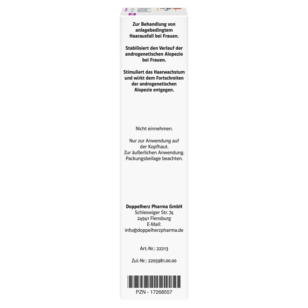 Minoxidil DoppelherzPharma 20 mg/ml Lösung zur Anwendung auf der Haut (Kopfhaut) 