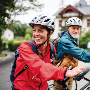 Paar auf dem Fahrrad