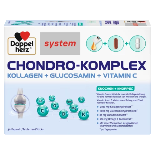 Abbildung der Produktverpackung Doppelherz system CHONDRO-KOMPLEX Frontansicht