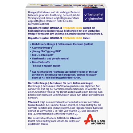 Doppelherz system OMEGA-3 PREMIUM 1500 Rückansicht