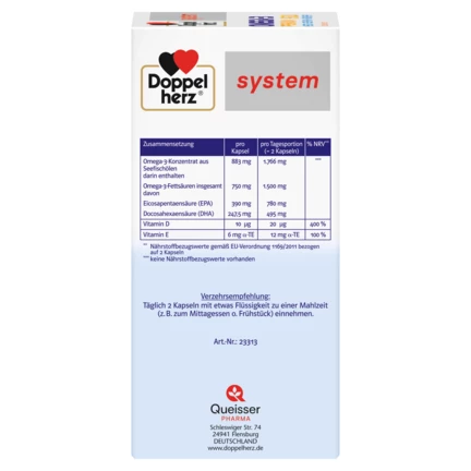 Doppelherz system OMEGA-3 PREMIUM 1500 Seitenansicht links