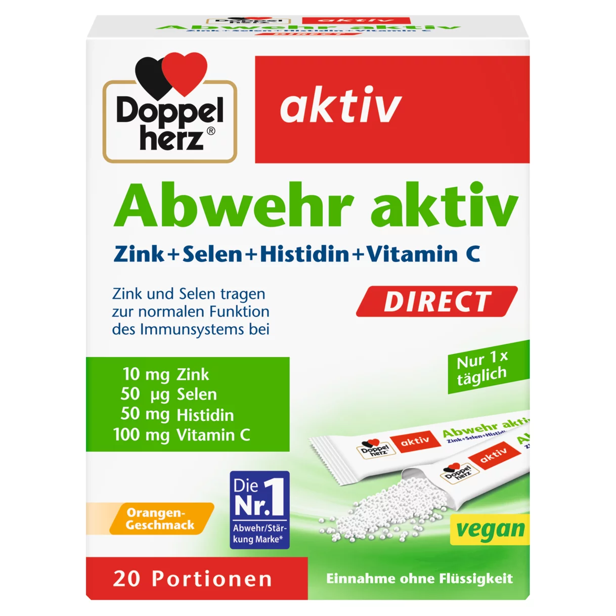Doppelherz aktiv Abwehr aktiv DIRECT Frontansicht