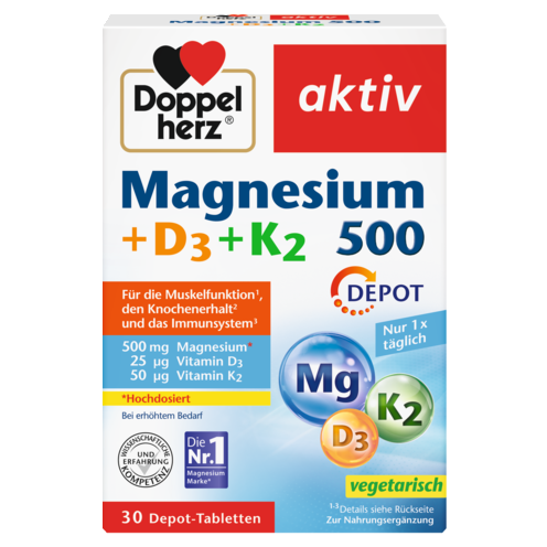 Magnesium 500 + D3 + K2