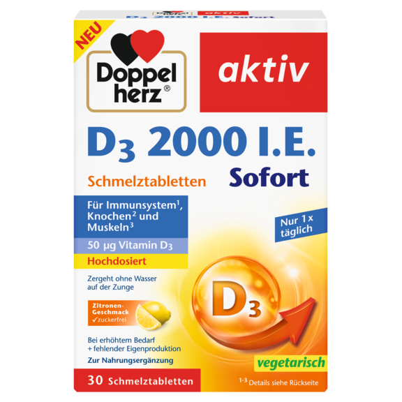 D3 2000 I.E. Sofort Schmelztabletten
