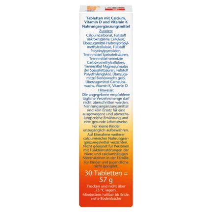 Doppelherz aktiv Calcium + Vitamin D3 + K Seitenansicht rechts