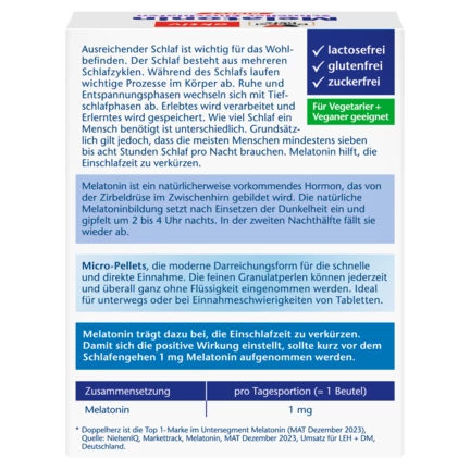 Doppelherz aktiv Melatonin DIRECT Rückansicht