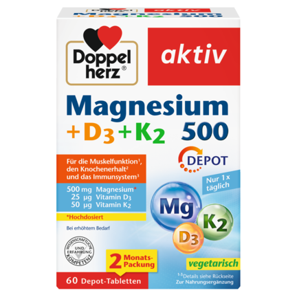 Magnesium 500 + D3 + K2