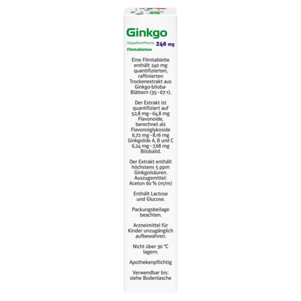 Ginkgo DoppelherzPharma 240 mg Filmtabletten