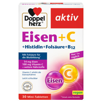 Abbildung der Produktverpackung Doppelherz aktiv Eisen + C Frontansicht