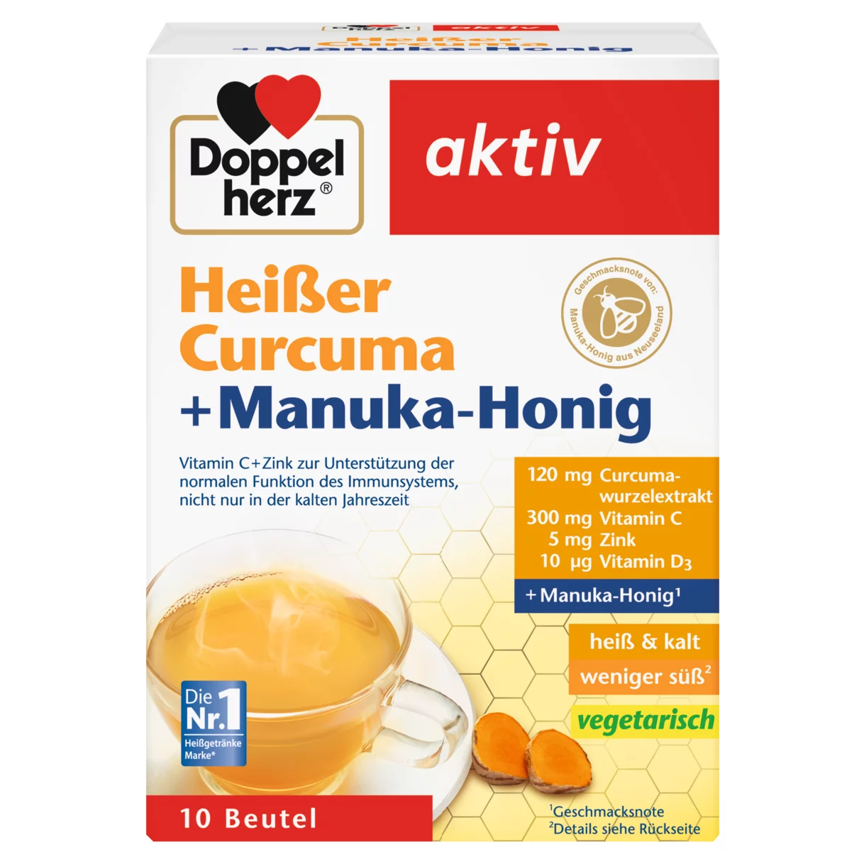 Doppelherz aktiv Heißer Curcuma  Frontansicht