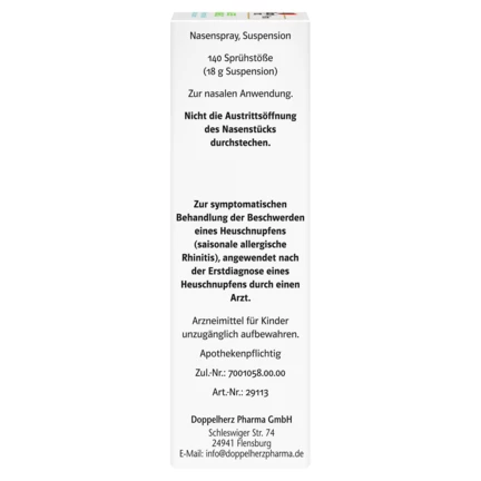DoppelherzPharma ALLERGO-MOMELIND 50 Mikrogramm/Sprühstoß Nasenspray, Suspension Seitenansicht rechts