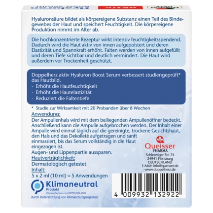 Doppelherz aktiv Hyaluron Boost Serum Rückansicht