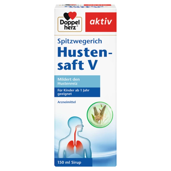 Doppelherz aktiv Spitzwegerich Hustensaft V Frontansicht