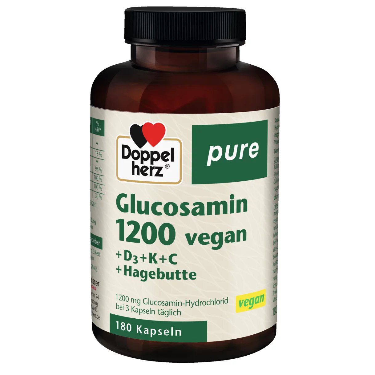 Doppelherz pure Glucosamin 1200 vegan Frontansicht
