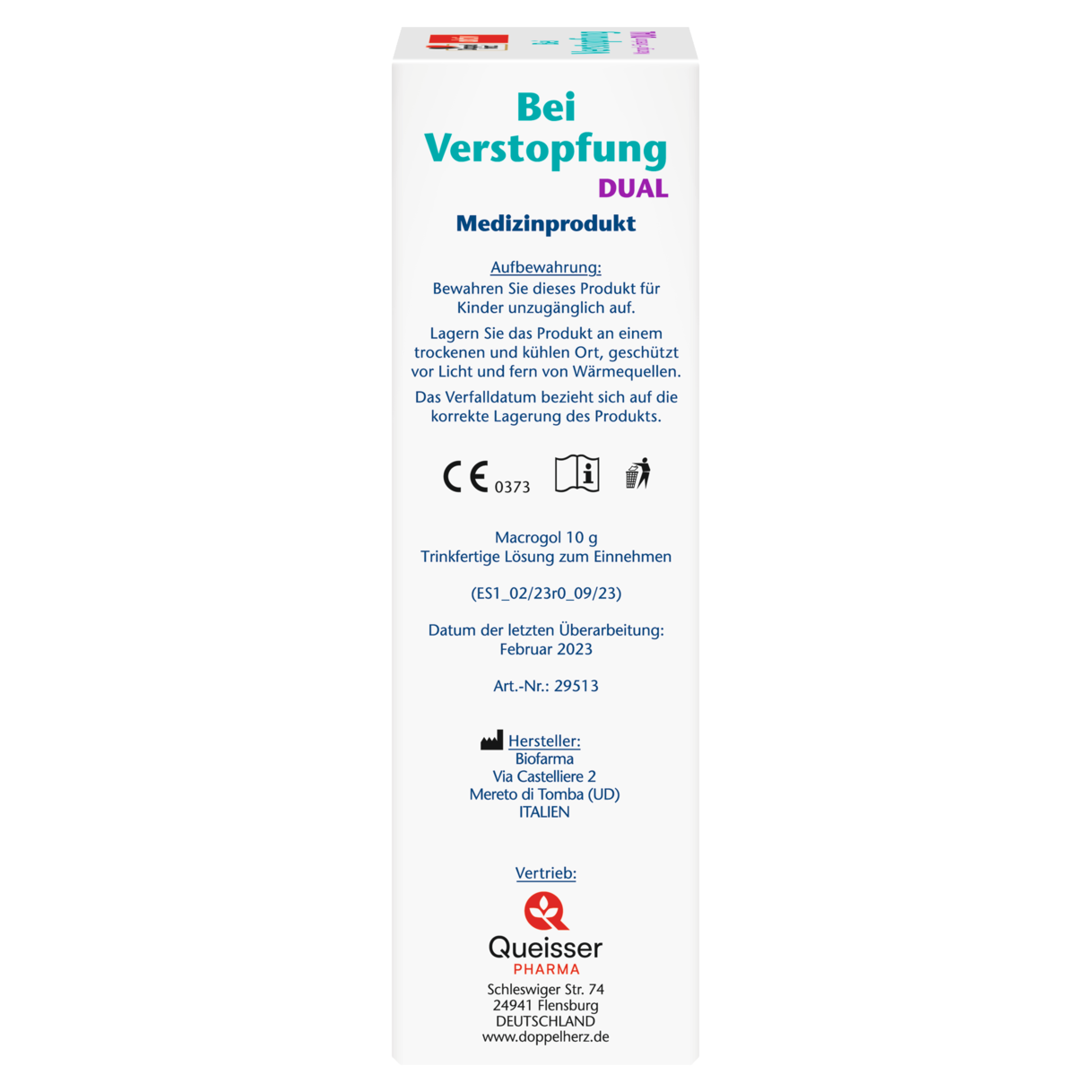 Bei Verstopfung Dual