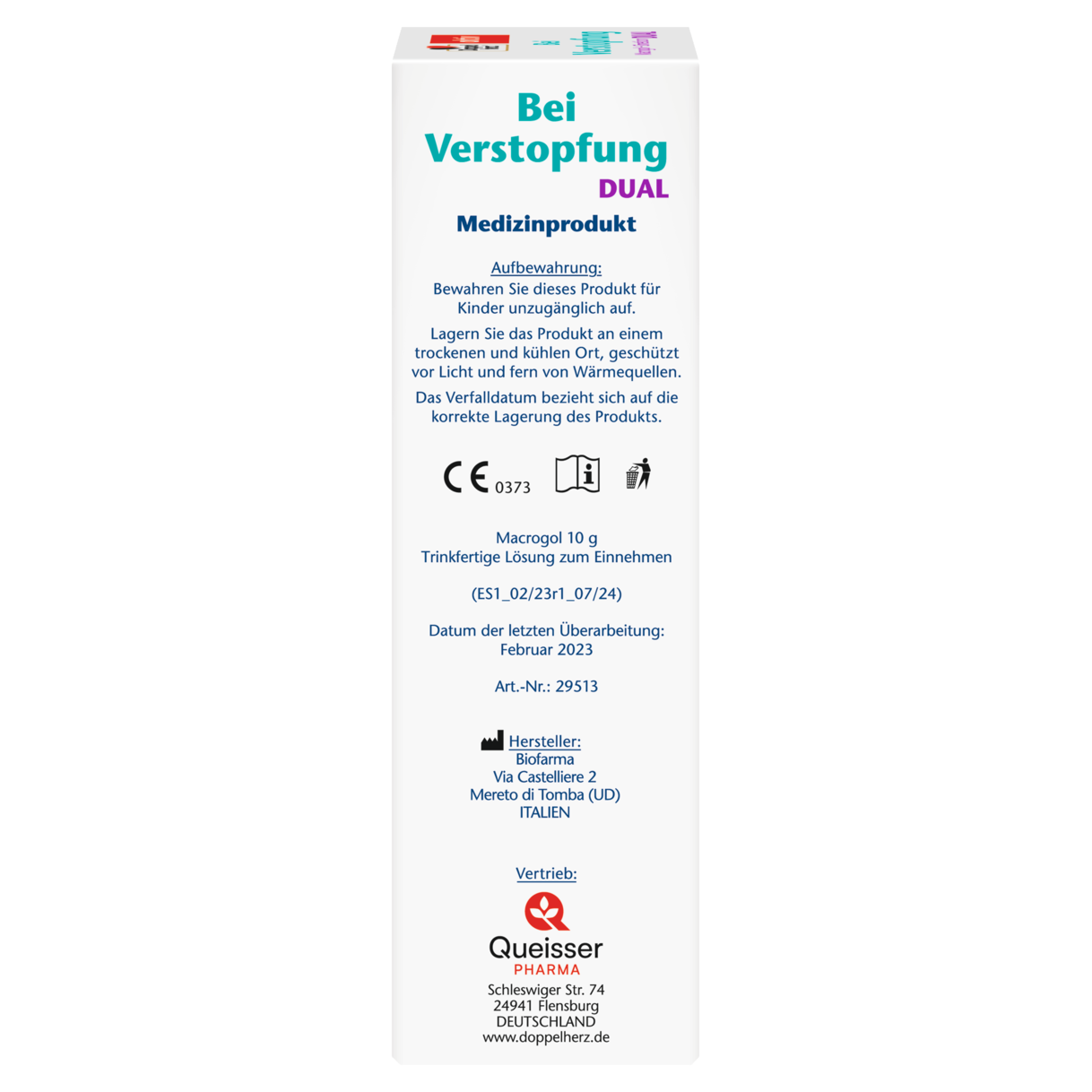 Bei Verstopfung Dual