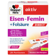 Abbildung der Produktverpackung Doppelherz aktiv Eisen-Femin DIRECT Frontansicht