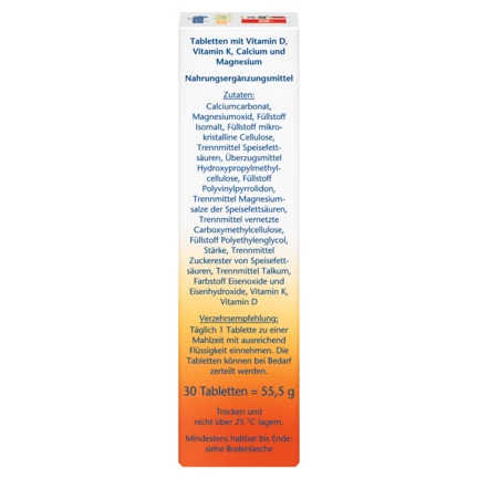 Doppelherz aktiv D3 + K2 + Calcium + Magnesium Seitenansicht rechts