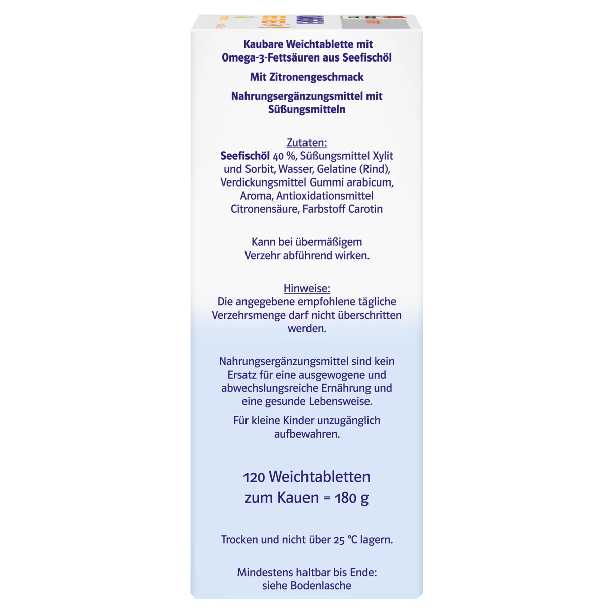 Doppelherz system OMEGA-3 family Zitrone Seitenansicht rechts