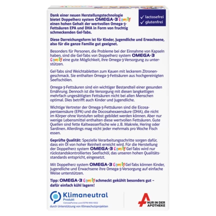 Doppelherz system OMEGA-3 family Zitrone Rückansicht