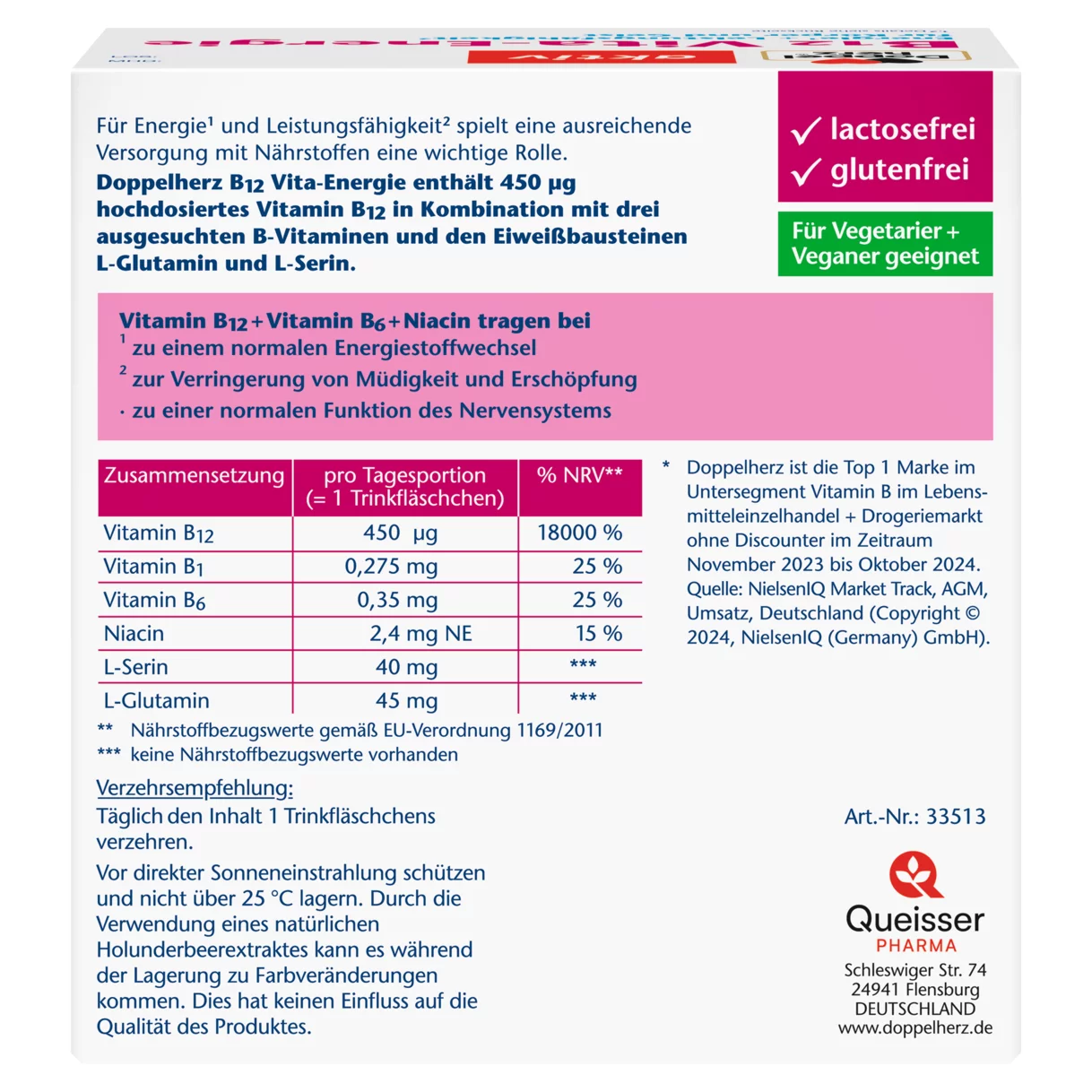Doppelherz aktiv B12 Vita-Energie Rückansicht