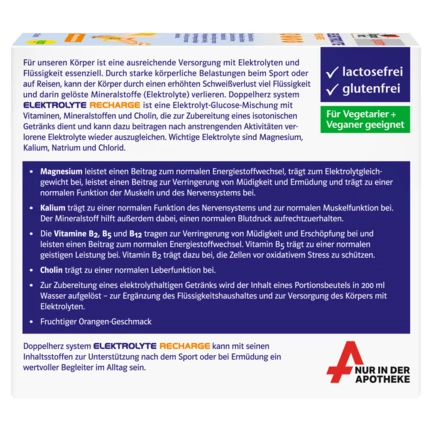 Doppelherz system ELEKTROLYTE RECHARGE Rückansicht