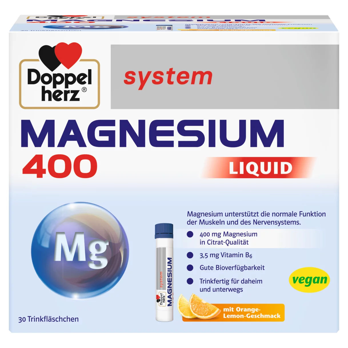 Doppelherz system MAGNESIUM 400 LIQUID Frontansicht