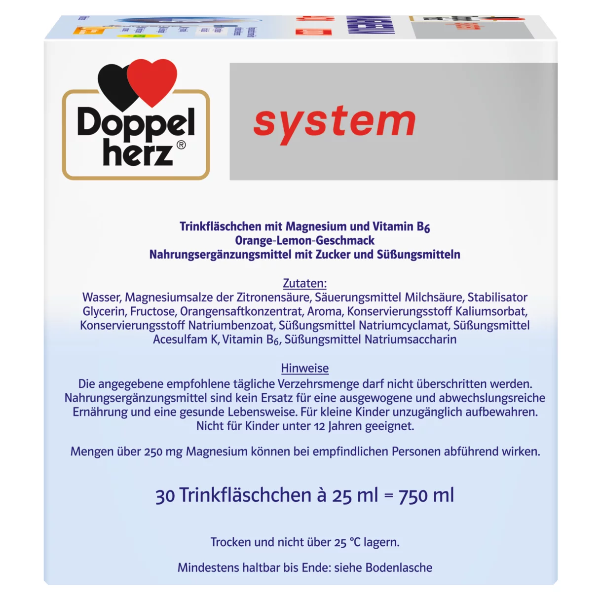 Doppelherz system MAGNESIUM 400 LIQUID Seitenansicht rechts