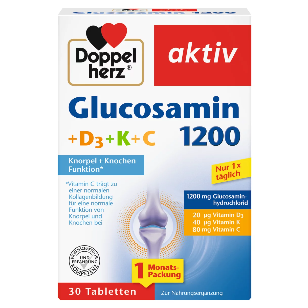 Doppelherz aktiv Glucosamin 1200 Frontansicht